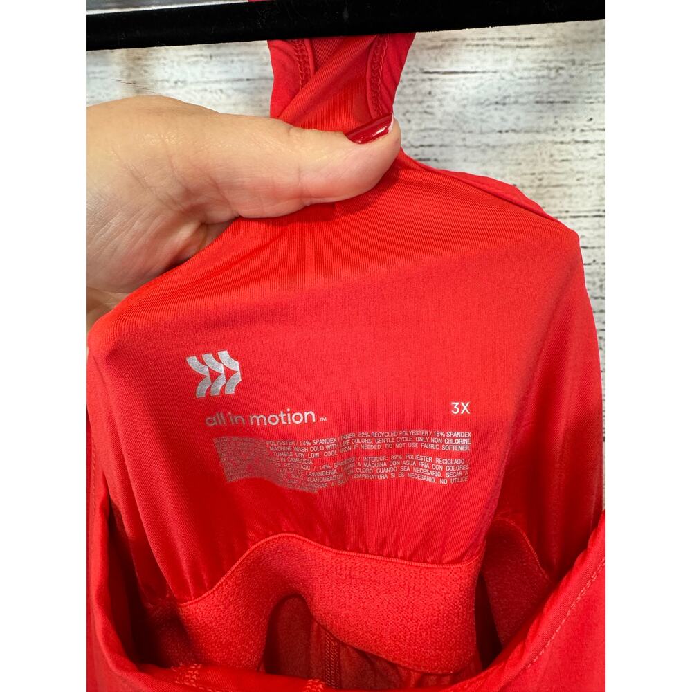 All In Motion Plus Size Active Red Coral Sleeveless Sporty Dress Size 3X - Picture 3 of 8